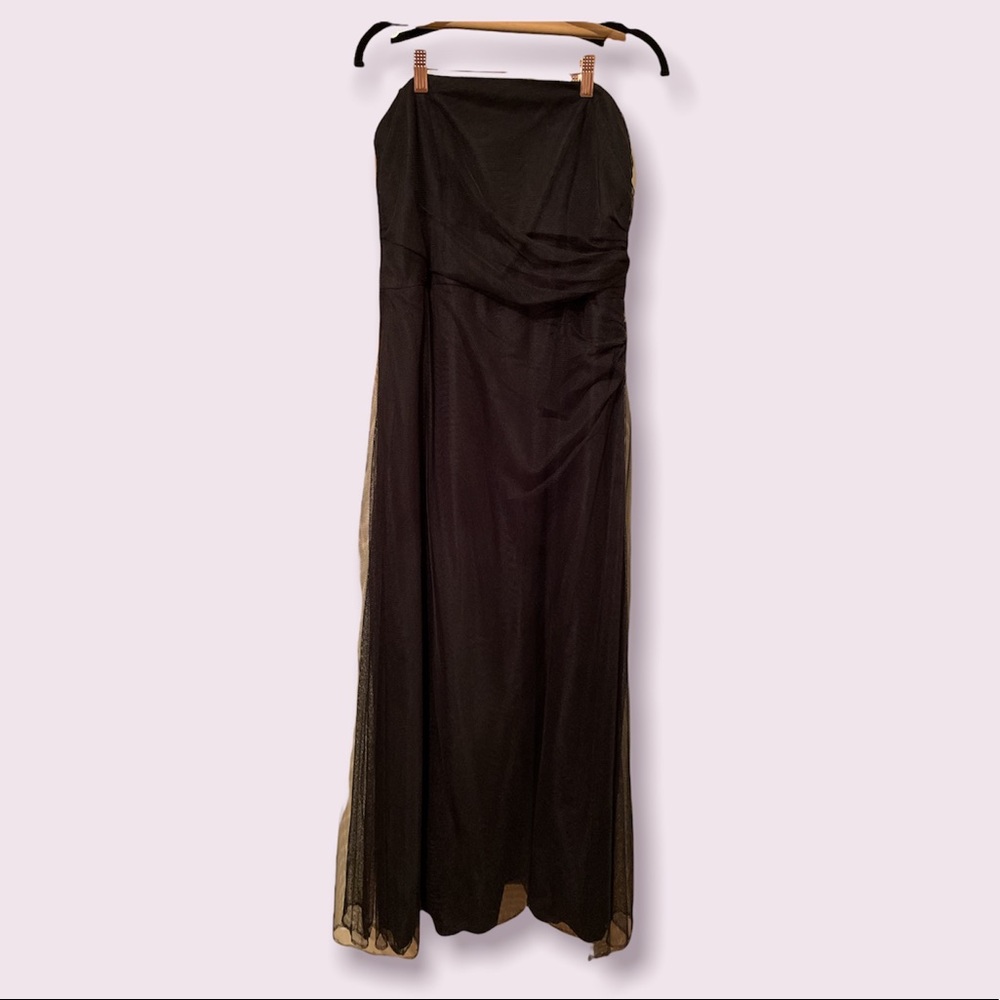 Forever Yours black strapless gown